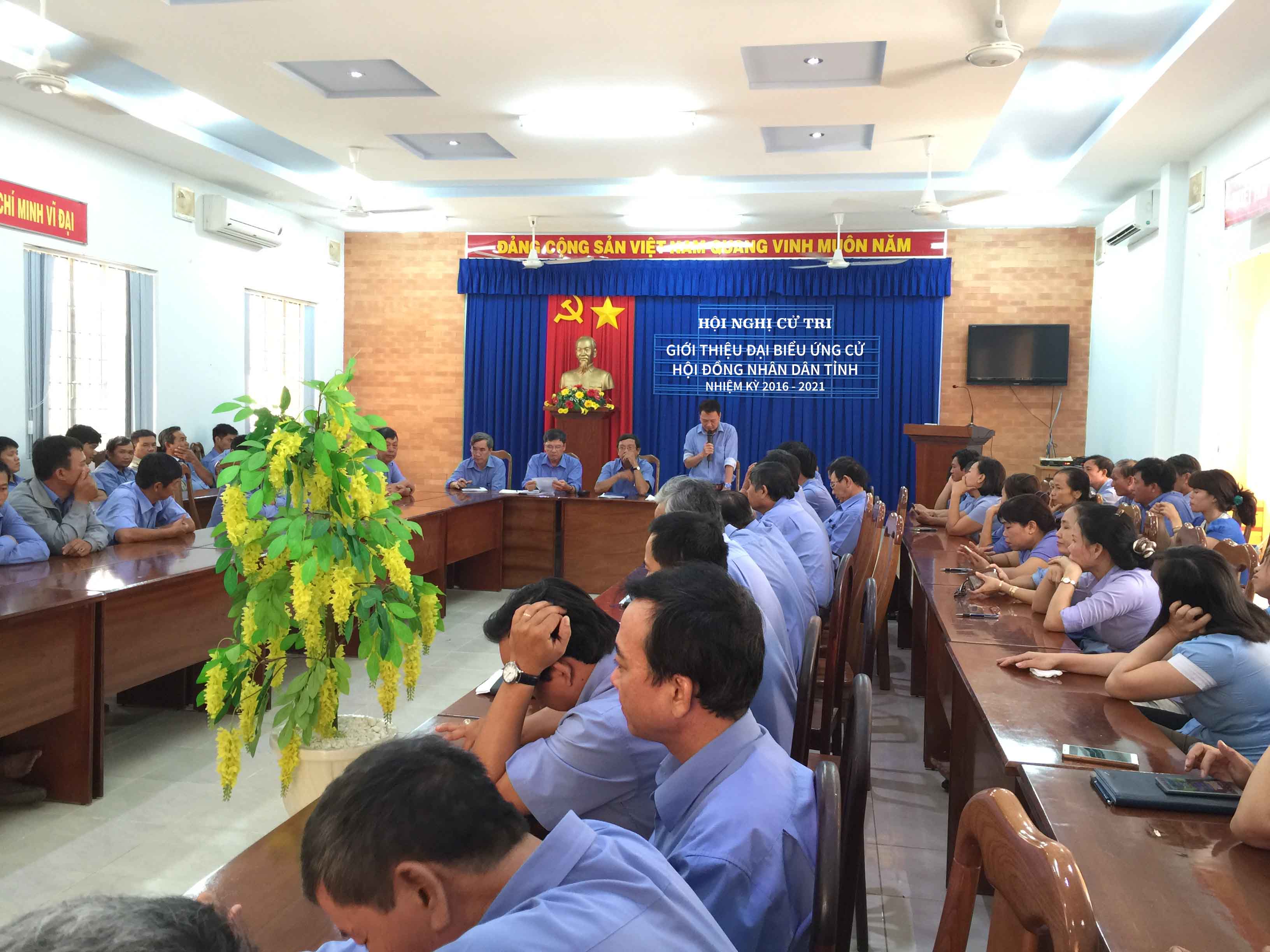 Hội nghị cử tri giới thiệu đại biểu ứng cử HĐND tỉnh Tây Ninh, nhiệm kỳ 2016 - 2021