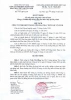 Phân công phụ trách kế toán Công ty TNHH MTV Khai thác Thủy lợi Tây Ninh